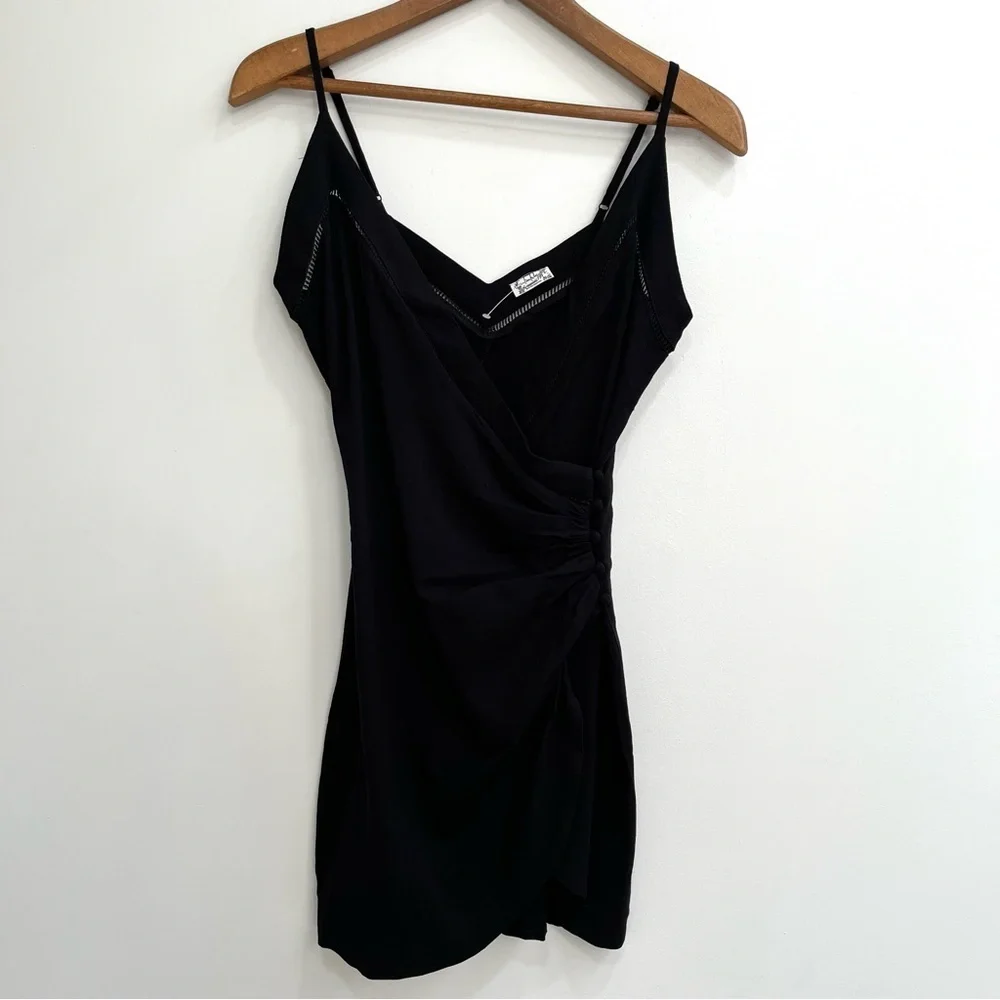 Intimately Free People Dylan Bodycon Mini Dress Black LBD Cocktail Party Small
